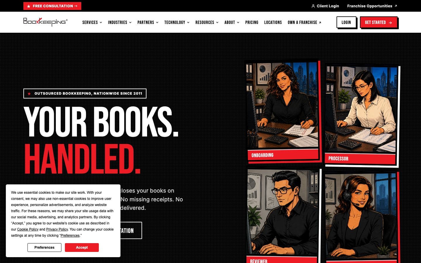 BooXkeeping outsourced bookkeeping website for small businesses and franchises