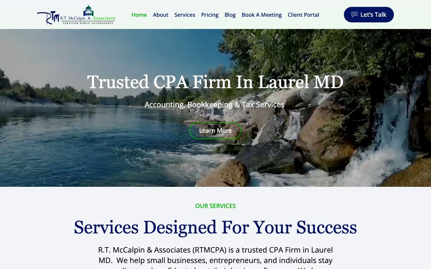 R.T. McCalpin & Associates CPA firm website, Laurel MD
