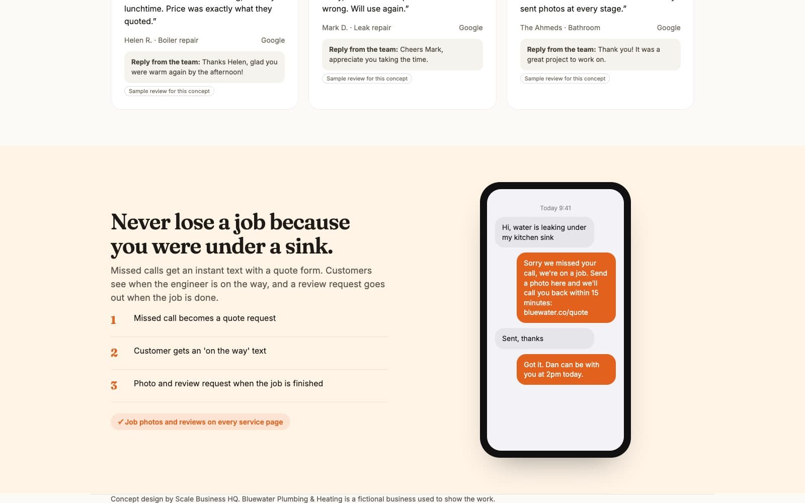 Missed-call text-back that turns a leak into a booked job the same day