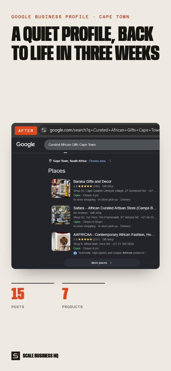 Safara in Google's local results on mobile