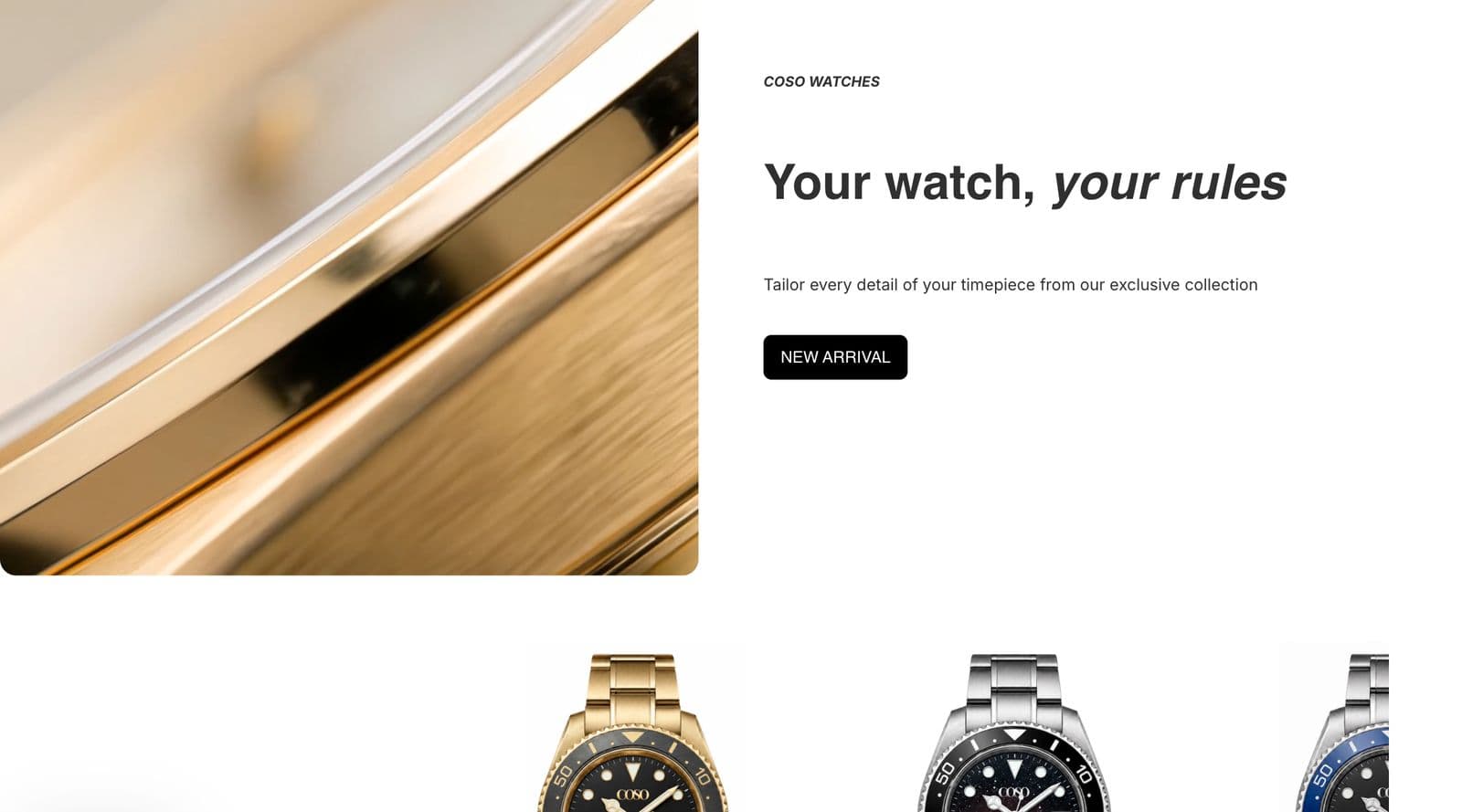 Your watch, your rules: personalisation section and Watches for Him collection